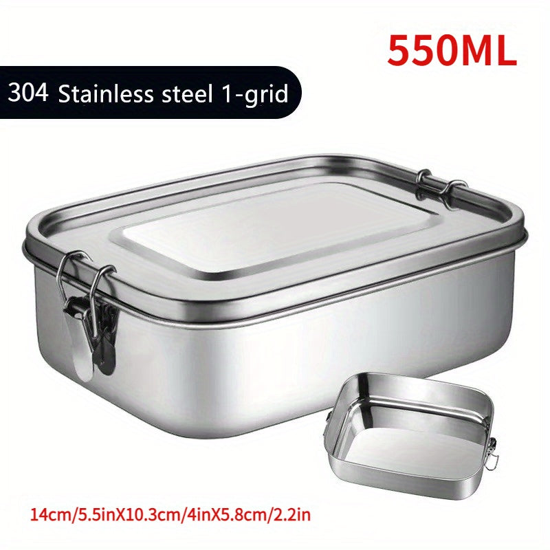 Thickened Rectangular Insulated Bento Box, Sealed 304 Stainless Steel Lunch Container