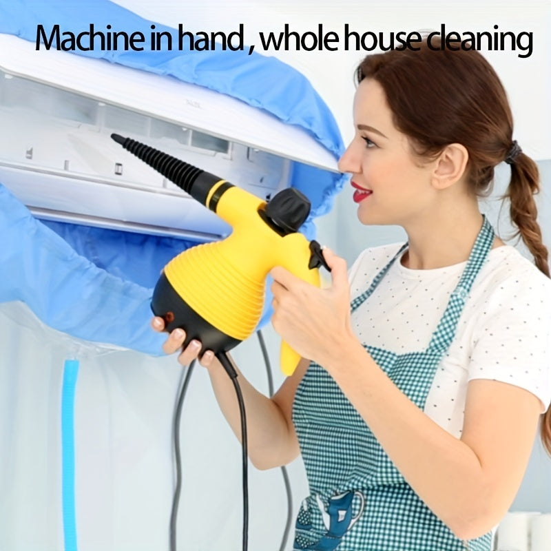 ESUPER Handheld Pressurized Steam Cleaner, Multi-Purpose Steam Cleaning Machine with 9 Accessories, IPX4 Waterproof, for Kitchen, Floor, Window, Curtain & Car Seat Stain Removal