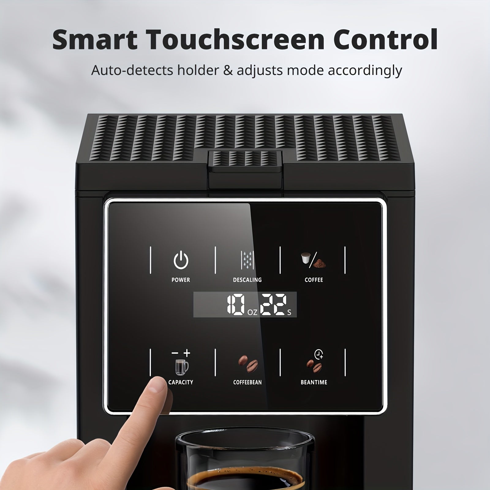 All-in-One Coffee Maker with Grinder, Multi-Function Coffee Pot for K-Cup Pods, Ground Coffee and Whole Beans, 6 Adjustable Grind Settings, Multiple Cup Sizes, Portable Compact Brewer for Office, Dorm and Home Use