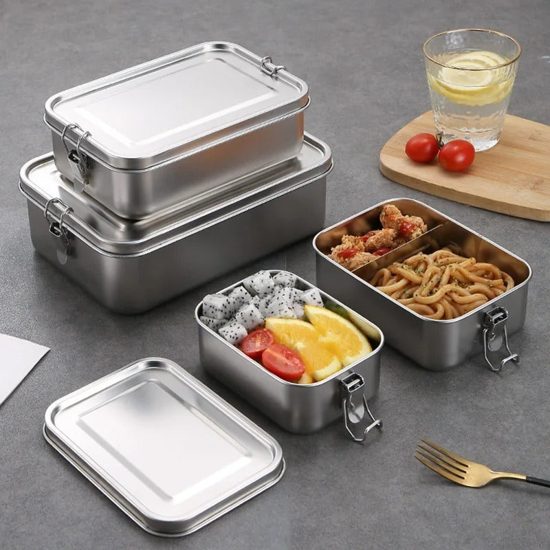 Thickened Rectangular Insulated Bento Box, Sealed 304 Stainless Steel Lunch Container