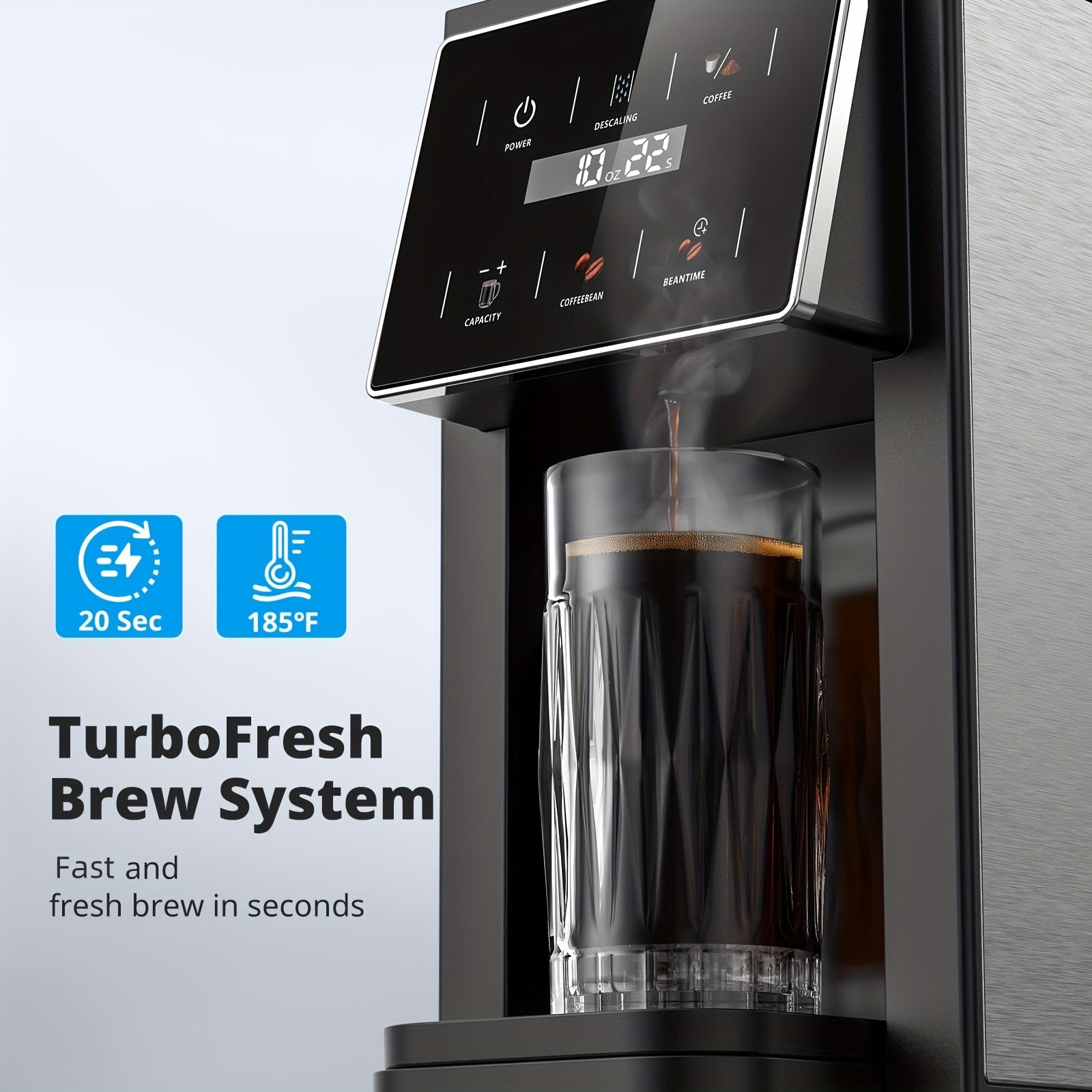 All-in-One Coffee Maker with Grinder, Multi-Function Coffee Pot for K-Cup Pods, Ground Coffee and Whole Beans, 6 Adjustable Grind Settings, Multiple Cup Sizes, Portable Compact Brewer for Office, Dorm and Home Use