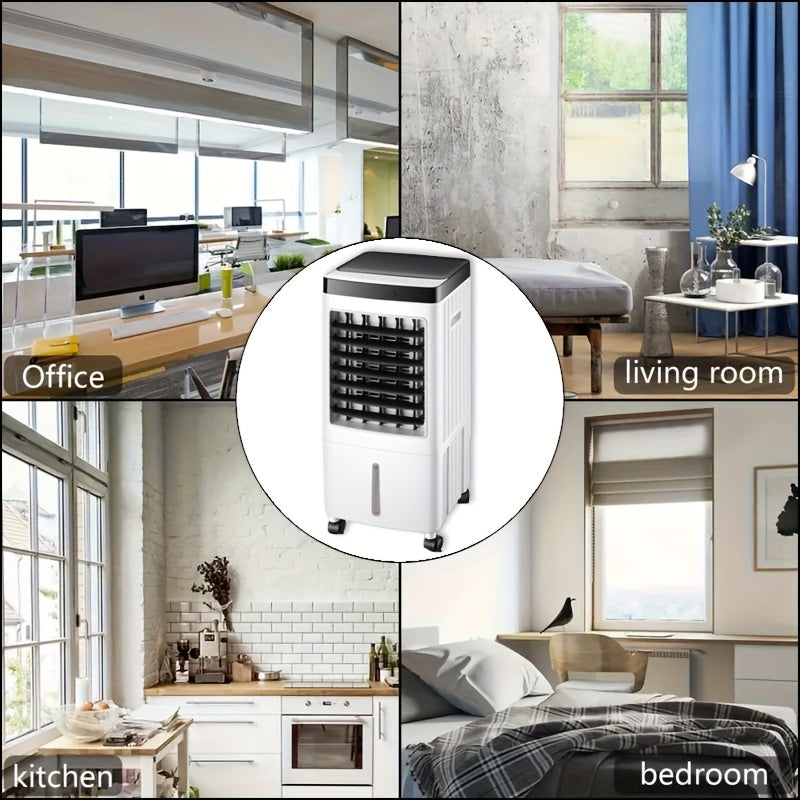 1800 CFM Portable Evaporative Air Cooler, 3-in-1 Swamp Cooler Fan & Humidifier, 3 Speed, 120 Degree Oscillation, Large 270Oz Water Tank, 24 Hour Timer with Remote, Windowless Portable AC for Indoor Use