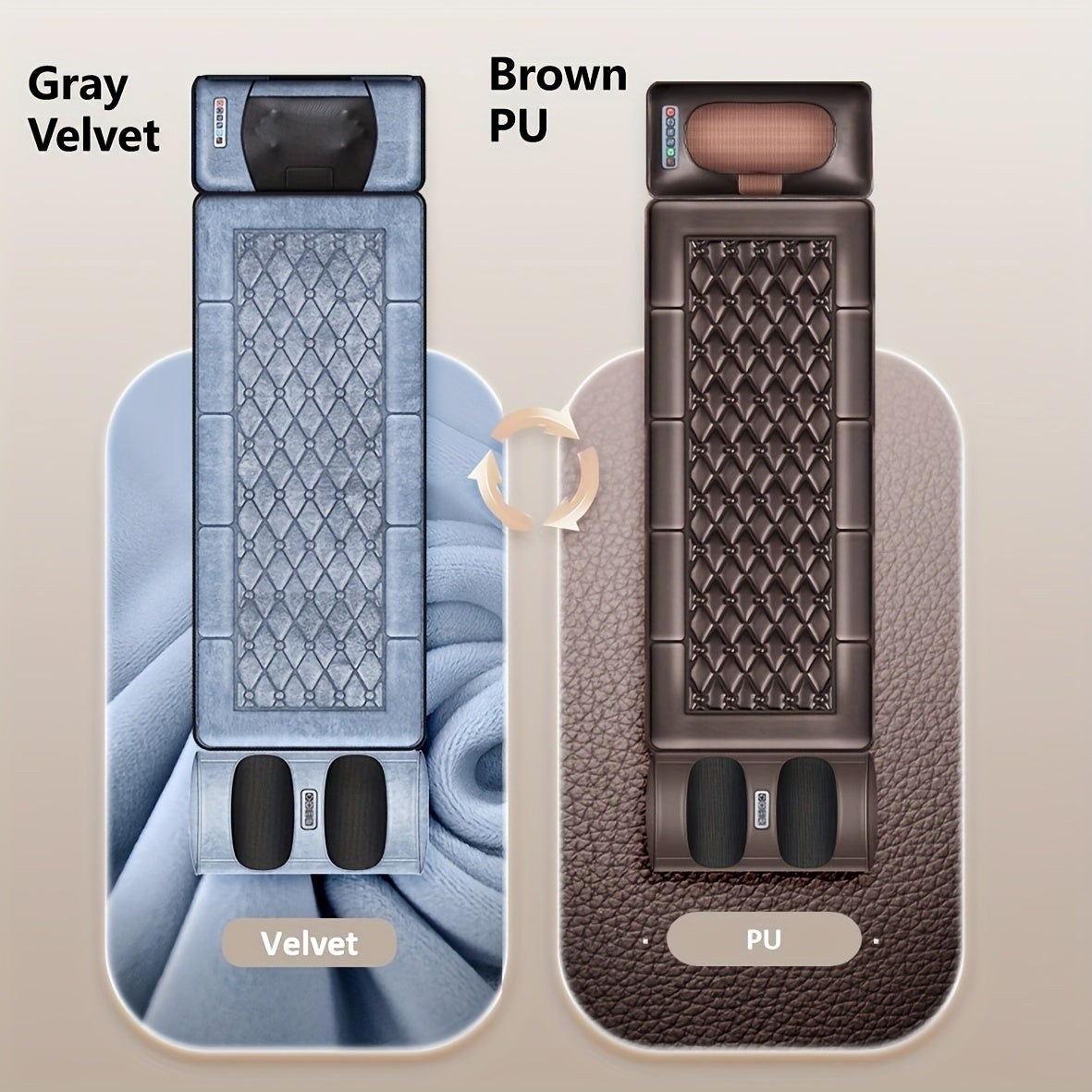 10-Zone Full Body Massage Mat, Wave Vibration & Kneading Function, Built-in Heating for Back, Foot and Calf Massage, Relaxation Massage Cushion, Perfect Gift for Father's Day & Mother's Day