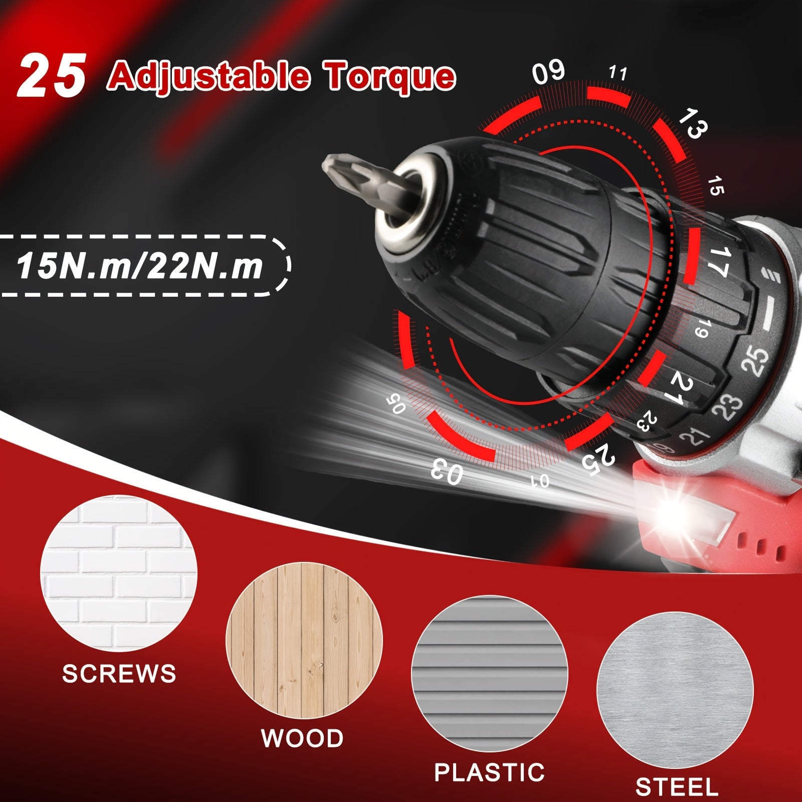 12V Cordless Drill Tool Kit, Complete Household Hand Tool Set with Toolbox, Portable Repair Tools for Home, Garden, Office & Boat, Perfect Father's Day Gift