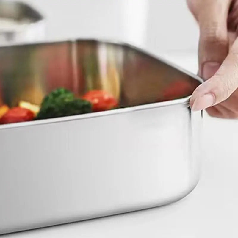 Thickened Rectangular Insulated Bento Box, Sealed 304 Stainless Steel Lunch Container