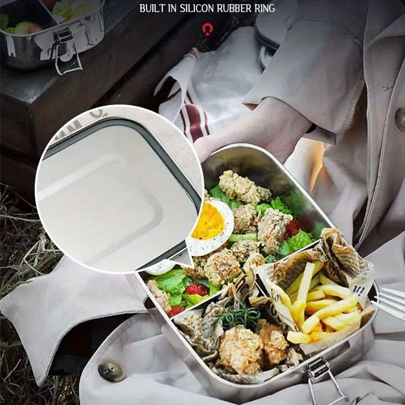 Thickened Rectangular Insulated Bento Box, Sealed 304 Stainless Steel Lunch Container