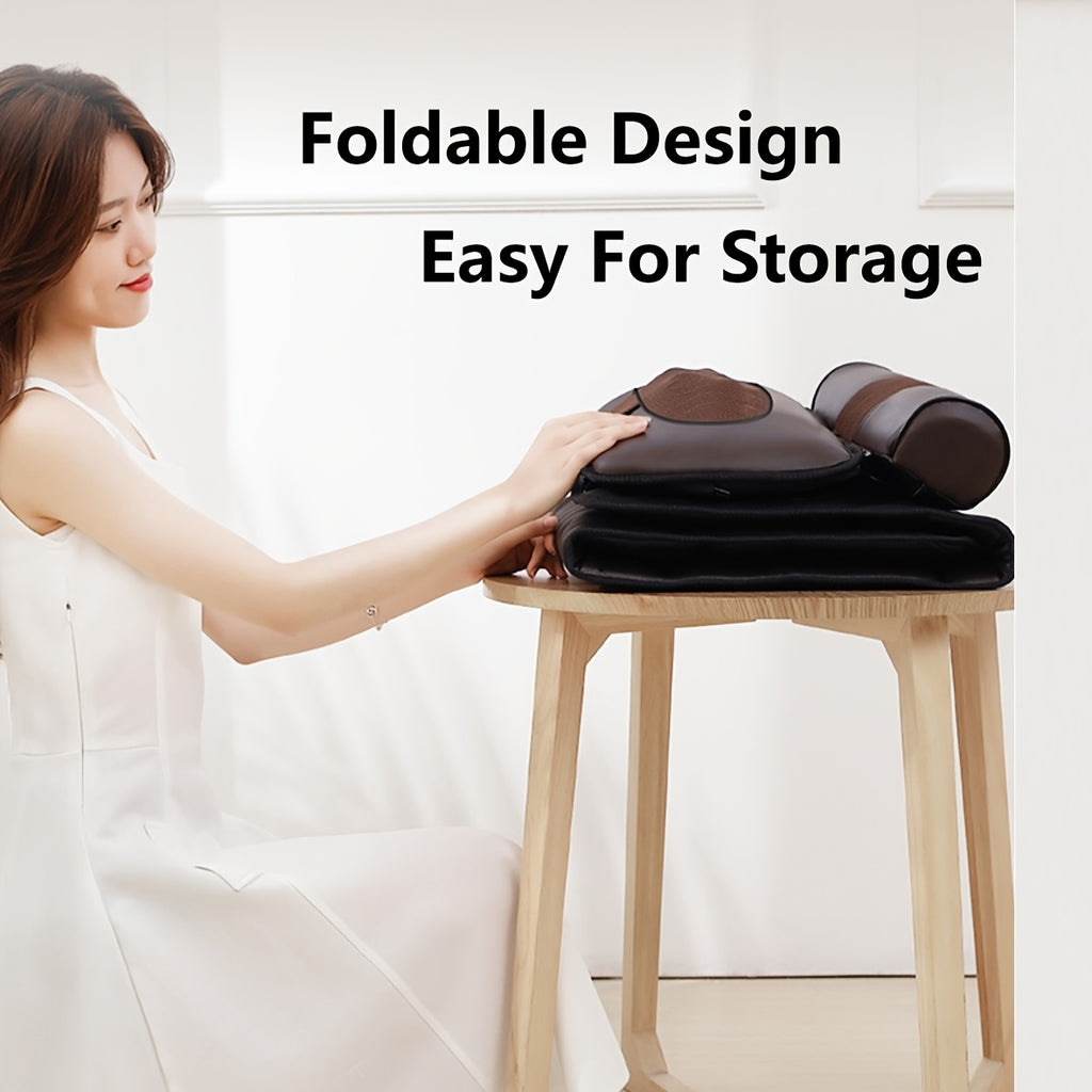 10-Zone Full Body Massage Mat, Wave Vibration & Kneading Function, Built-in Heating for Back, Foot and Calf Massage, Relaxation Massage Cushion, Perfect Gift for Father's Day & Mother's Day